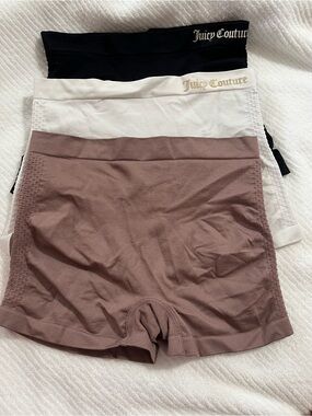 Juicy Couture Intimates Shorts Trio - Black, White, Taupe